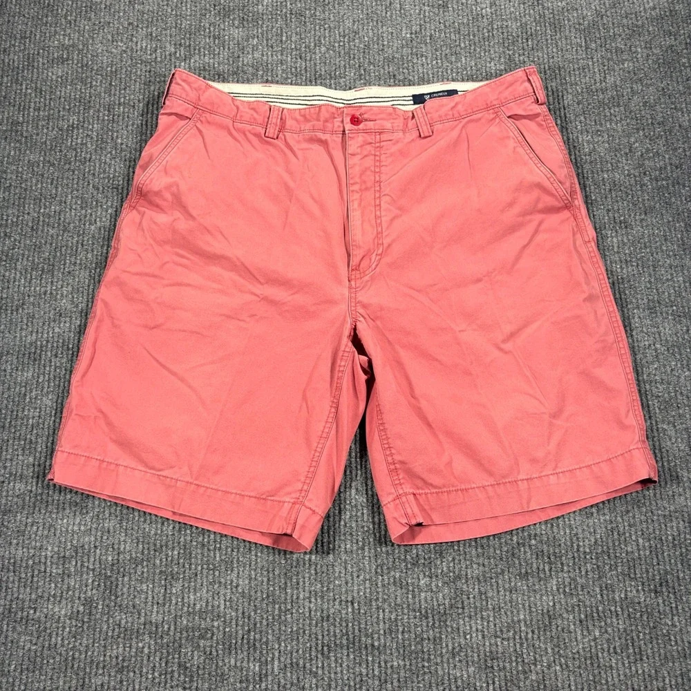 Cremieux Chino Shorts Mens Size 40 Pink Classics Cotton Flat Front